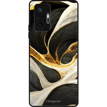 Pouzdro na mobilní telefon Lesklé pouzdro Exclusive iSaprio - Black and Gold - Xiaomi Redmi Note 10 Pro