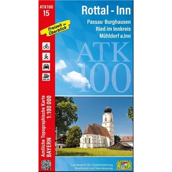 ATK100-15 Rottal-Inn (Amtliche Topographische Karte 1:100000) - Landesamt für Digitalisierung, Breitband und Vermessung