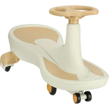 Odrážedlo Gravitační odrážedlo se svítícími LED kolečky a hrající hudbou 76cm zlatá a bílá