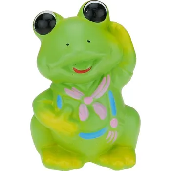 Pokladnička Pokladnička žába s šátkem 16 cm (Zelená žába sedící)