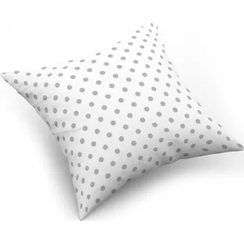 Povlak na dekorativní polštářek Povlak na polštářek "jasiek" 40x40 100% BAVLNA Vzor: Hrášky 81 Šedé na Bílém
