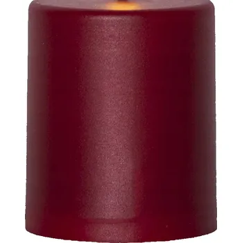 Svíčka LED svíčka PAULA červená 10 cm soumrakový senzor 1200h IP44