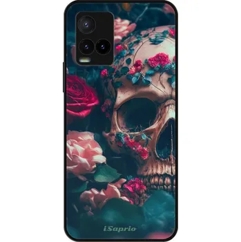 Pouzdro na mobilní telefon Lesklé pouzdro Exclusive iSaprio - Skull in Roses - Vivo Y21 / Y21s / Y33s