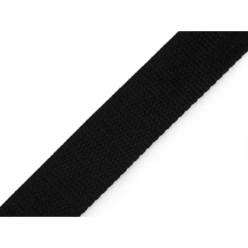 Popruh polypropylenový šíře 30 mm tloušťka 2 mm, malé, 1 černá