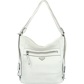 Praktická dámská koženková kabelka/batoh Ida new, bílá