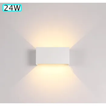 Venkovní osvětlení LED fasádní nástěnné svítidlo Kinkiet IP65 venkovní zahradní NAHORU DOLŮ 24W