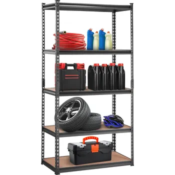 Dílenský regál Vevor Policový regál, 5 polic, nastavitelný, nosnost 2000 lbs, 35"×18"×71"