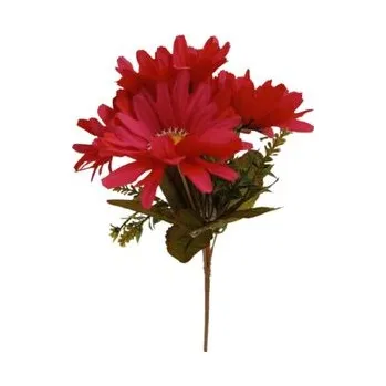 umělá květina Gerbera kytice, červená H400 červená