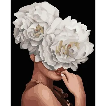 Set školních potřeb Malowanie po numerach czarne płótno - Kobieta...