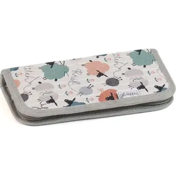 Organizér galanterie Malé pevné pouzdro na háčky - Zapletené ovečky (Knitting Needle Case, interchangeable Knit Happens)