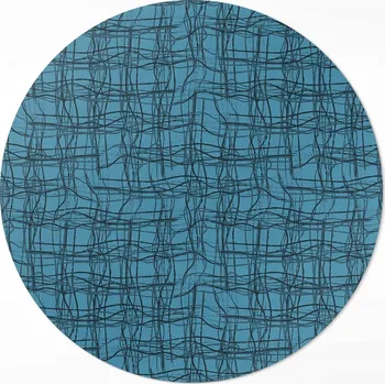 Koberec Kulatý Koberec Vinyl PVC průměr 70 cm Vzor tkaniny: nepravidelná vlákna materiálu