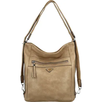 Kabelka Praktická dámská koženková kabelka/batoh Ida new, béžová