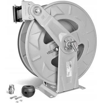 Zavlažování AUTOMATICKÝ NAVIJÁK NA HADICI NEREZOVÝ 15m PRO MYČKY JATEK závit 1/2" RAMEX