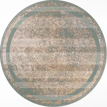 Koberec Kulatý Koberec se Vzorem, průměr 70 cm, Antický vzhled s texturou