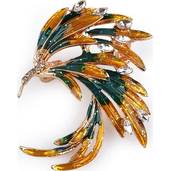 Brož Brož s broušenými kamínky rajka, barva 1 zlatá