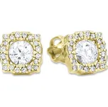 Soliter Čtvercové zlaté náušnice 239 001 00975 + 2 měsíce na vrácení zboží