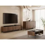 Obývací sestava Antovei I, Barva dřeva: ořech teplý / ořech teplý + mramor černý MIRJAN 5903211412905