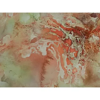 hedvábí 2450 růžový mramorový vzor