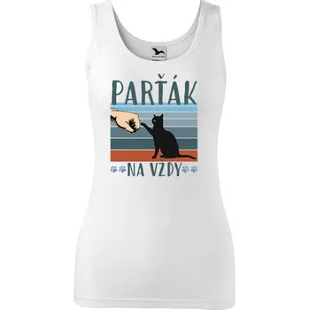 Dámské tílko s potiskem Parťák na vždy Velikost: XL, Barva: Bílá