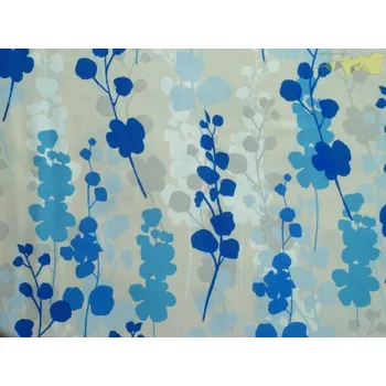 hedvábná šatovka 3131 modré květy