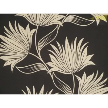 černá hedvábná šatovka 3165 s květy