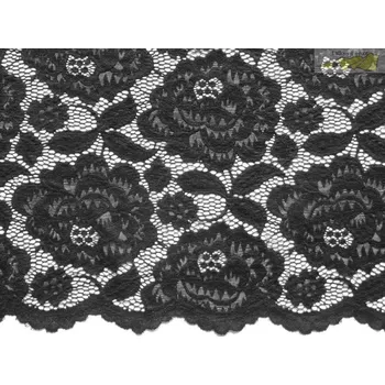 Krajka černá elastická krajka alice