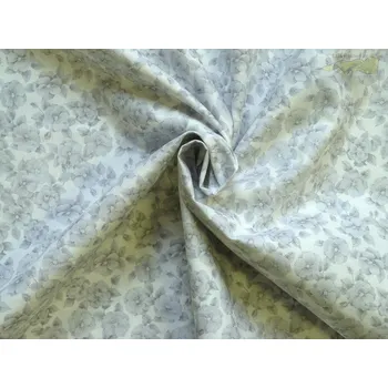 bavlněná látka šedé květy šíře 300cm