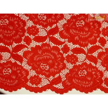 Krajka červená elastická krajka alice