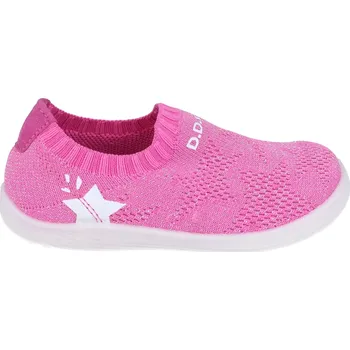 Dívčí tenisky DDstep F093 slipon tenisky knit - tmavě růžové 25