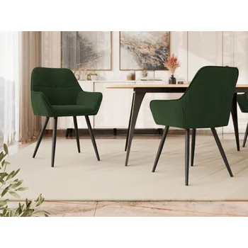 Set 2 ks. jídelních židlí Januari, Potah: Poso 14, Barva dřeva: černá MIRJAN 5903211409691