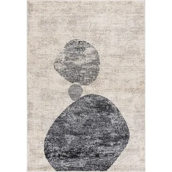 Koberec Moderní koberec UBUN - tvary 12 - krémový/šedý Rozměr koberce: 200x300 cm