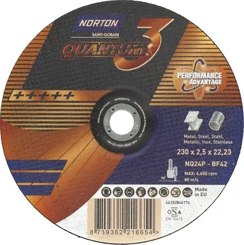 Řezný kotouč ŘEZACÍ KOTOUČ 230x2,5x22,23 NORTON QUANTUM 3