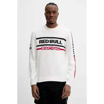 Pánský svetr Bavlněný svetr Red Bull Racing x Pepe Jeans KNITTED MOTO CREW RM700011 béžová 01X, vel. S