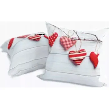Povlak na dekorativní polštářek Dekorační povlak na polštář Srdce bílé 40x40 cm