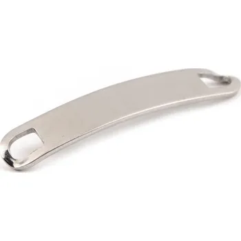 Přívěsek Přívěsek / mezidíl k výrobě náramků z nerezové oceli 8x44 mm, barva platina