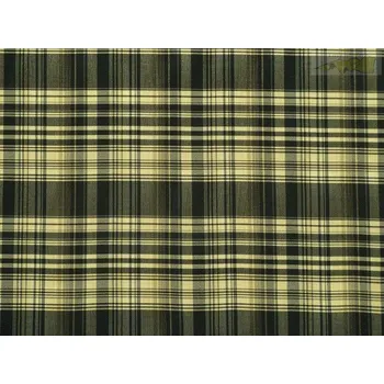 Galanterie košilová látka 9850 zlatá kostkovaná