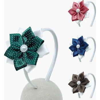 Čelenka Čelenka s kytkou 2v1 - puntík Barva : světle modrá, Dárkové balení: ne