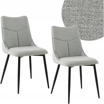 Jídelní židle Židle HowHomely látka šedá 2 ks
