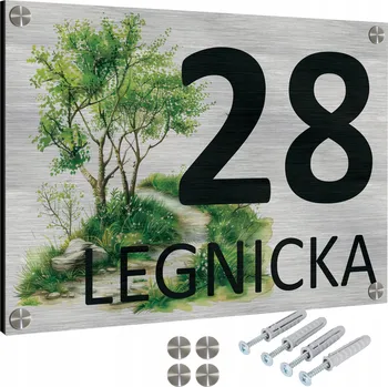 Obraz DOMOVNÍ ČÍSLO NA DŮM ADRESNÍ TABULKA Hliníková Tabulka s Číslem Domu