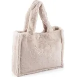 Kožešinová taška / kabelka 44x35 cm - 1 ks - béžová světlá