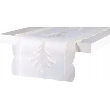 ubrus VÁNOČNÍ BĚHOUN NA STŮL UBRUS VÁNOČNÍ MOTIV STROMEČEK HVĚZDA 35x175 cm