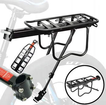 nosiče na kolo Univerzální hliníkový nosič na kolo na zadní stavbu, turistický, nosnost 50 kg, montáž na sedlovku