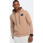 Pánská mikina klokan s kapucí a logem - V1 - ESPIR Barva: Hnědá, Velikost: XL