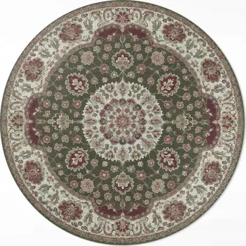 Koberec Vnitřní Kulatý vinylový Koberec Kulatý průměr 120 cm Perský zeleň vzor mandala