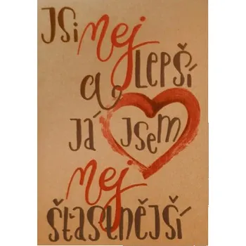 Přáníčko BeBechy - recyklovaný papír - Jsi nej tiskopis