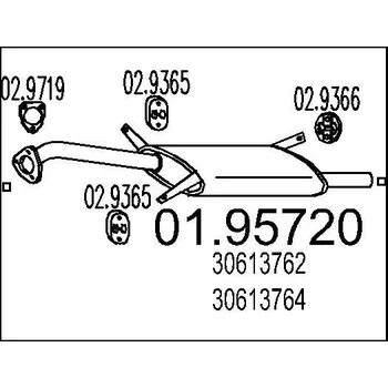 Auto-moto Zadní tlumič výfuku MTS 01.95720