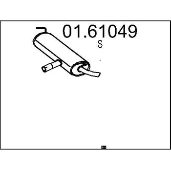 Auto-moto Zadní tlumič výfuku MTS 01.61049