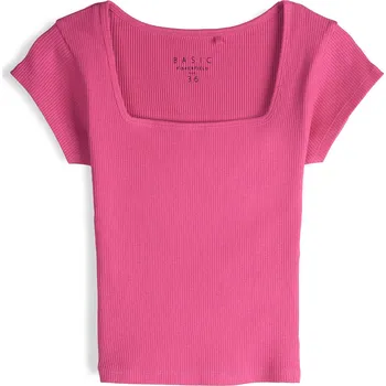 Dámské oblečení GATE Základní žebrované tričko 40 225-0407/658