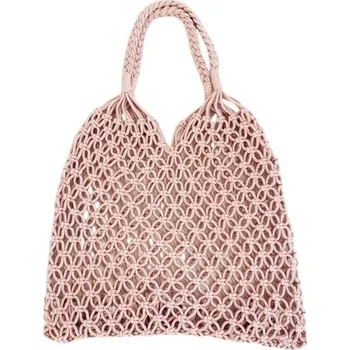 Kabelka Macramé bavlněná plážová kabelka - Růžová