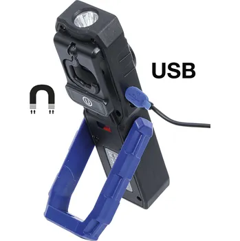 Svítilna BGS 70051, Montážní COB LED lampa s magnetem a háčkem | sklopná